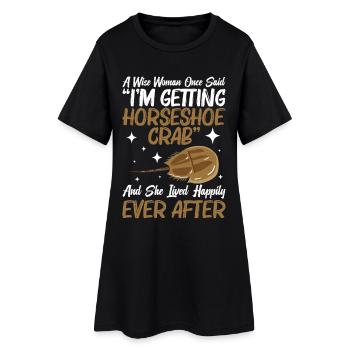  Arthropod Horseshoe Crab Biologist Fossil - Women’s T-Shirt Dress - black - Front