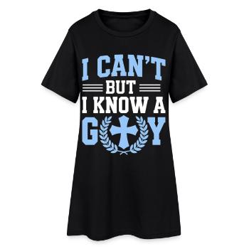 Ich Kann Nicht, Kenne Gott - Frauen T-Shirt-Kleid - Schwarz - Vorne