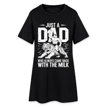 Héros Tigre Papa Lait - Robe T-shirt Femme - noir - Devant