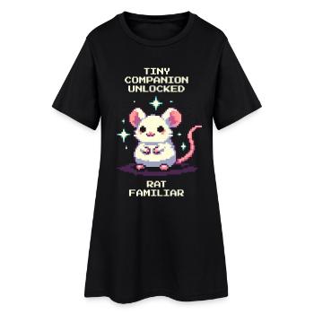 Petit Compagnon Débloqué | Rat - Robe T-shirt Femme - noir - Devant