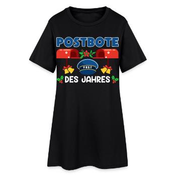 Christmas holidays POSTMAN OF THE YEAR Funny - Women’s T-Shirt Dress - black - Front