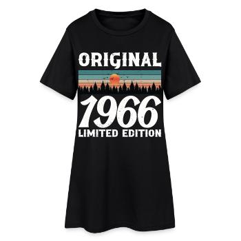 Cadeau d'anniversaire 1966 Original Rétro Vintage - Robe T-shirt Femme - noir - Devant