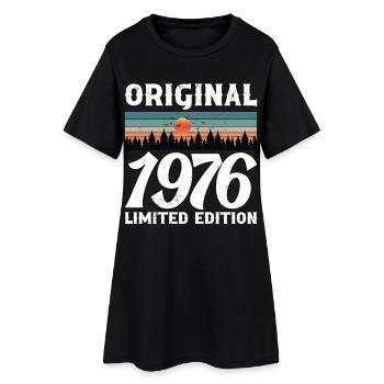 Originales Retro-Vintage-Geburtstagsgeschenk von 1976 - Frauen T-Shirt-Kleid - Schwarz - Vorne