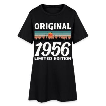 Cadeau d'anniversaire 1956 Original Rétro Vintage - Robe T-shirt Femme - noir - Devant