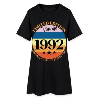 1992 Vintage Birthday Gift 92 - Women’s T-Shirt Dress - black - Front
