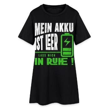 Ma batterie est vide - Laisse-moi tranquille - Robe T-shirt Femme - noir - Devant