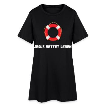 Jésus sauve des vies - Lifebuoy - Faithshirt - Robe T-shirt Femme - noir - Devant
