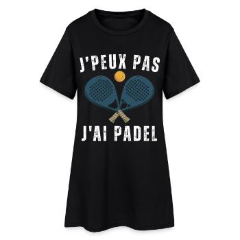Je peux pas j ai padel - Robe T-shirt Femme - noir - Devant