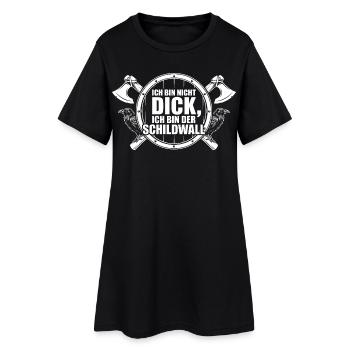 Je ne suis pas gros – je suis le mur de bouclier - Robe T-shirt Femme - noir - Devant