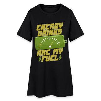 Les boissons énergisantes sont mon carburant - Robe T-shirt Femme - noir - Devant