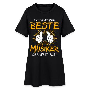 Idée cadeau musicien - Robe T-shirt Femme - noir - Devant