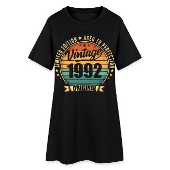 Vintage 1992 Anniversary Limited Edition 1992 - Frauen T-Shirt-Kleid - Schwarz - Vorne