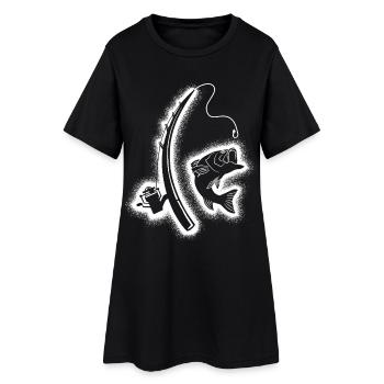 Pêche Pêcheurs Garçons Pêcheurs - Robe T-shirt Femme - noir - Devant