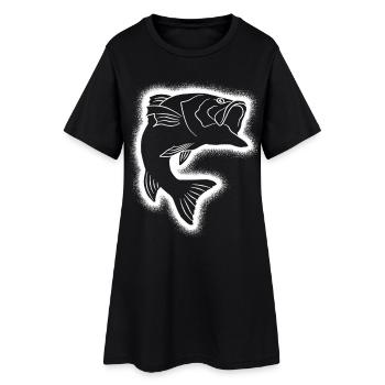 Pêche, pêcheurs, pêcheurs, garçons, pêcheurs - Robe T-shirt Femme - noir - Devant