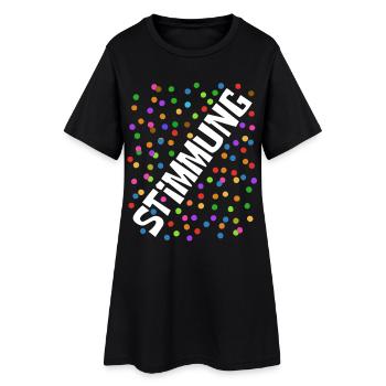 Carnaval - Carnaval - Atmosphère - Confettis - Robe T-shirt Femme - noir - Devant