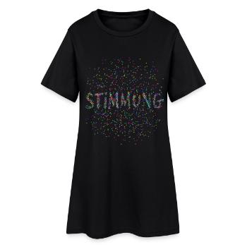 Carnaval - Carnaval - Atmosphère - Confettis - Robe T-shirt Femme - noir - Devant