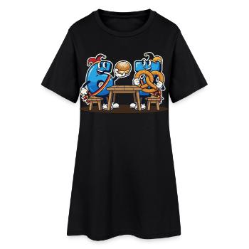 Meme 67 Six Seven 6 7 Italian meme - Women’s T-Shirt Dress - black - Front