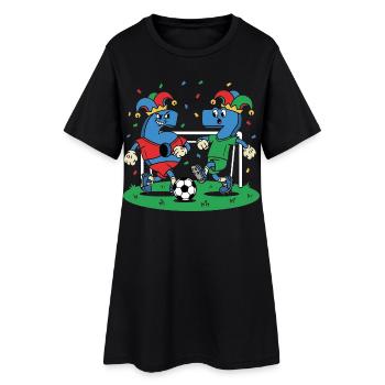 67 Six Seven Costume Carnaval Football Italie Mème - Robe T-shirt Femme - noir - Devant