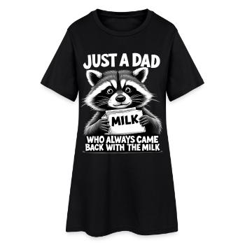 Raccoon Dad Milk Meme - Frauen T-Shirt-Kleid - Schwarz - Vorne