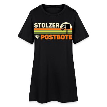 Facteur FIER POSTIER Rétro Drôle - Robe T-shirt Femme - noir - Devant