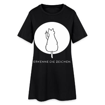 Chat chats chaton chat doigt d’honneur - Robe T-shirt Femme - noir - Devant
