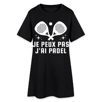 Je peux pas j ai padel - Robe T-shirt Femme - noir - Devant