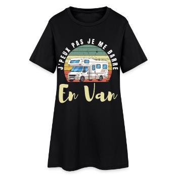 j'peux pas j'me barre en Van - Robe T-shirt Femme - noir - Devant