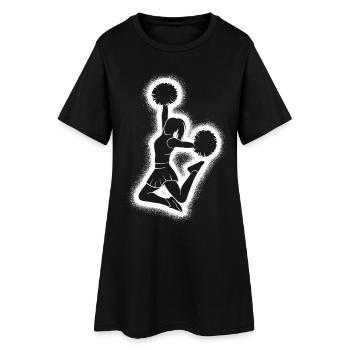 Cheerleading Damen Mädchen Kinder Cheerleader - Frauen T-Shirt-Kleid - Schwarz - Vorne