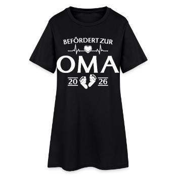 Großmutter 2026 - Befördert zur Oma - Frauen T-Shirt-Kleid - Schwarz - Vorne