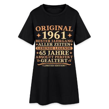 Cadeau original du 65e anniversaire de l’année 1961 - Robe T-shirt Femme - noir - Devant