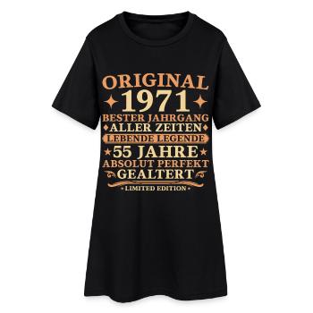Don original du 55e anniversaire de 1971 - Robe T-shirt Femme - noir - Devant