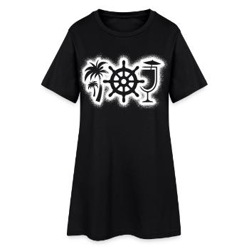 Croisière, croisière, croisieurs - Robe T-shirt Femme - noir - Devant