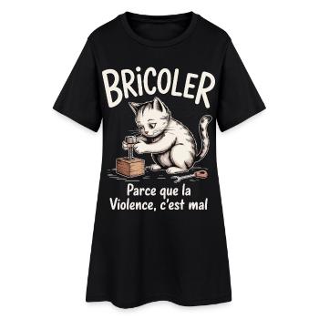 Tinkering, because violence is bad - Women’s T-Shirt Dress - black - Front