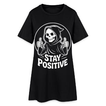 Grim Reaper remains positive - Women’s T-Shirt Dress - black - Front