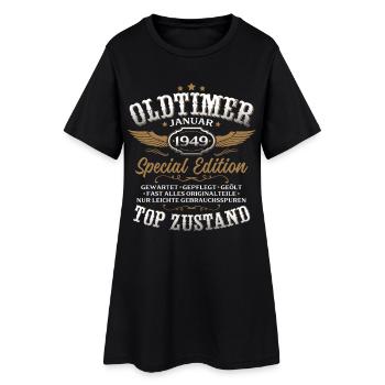 77. Geburtstag Geschenk Oldtimer Januar 1949 - Frauen T-Shirt-Kleid - Schwarz - Vorne