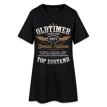 Cadeau pour le 55e anniversaire Voiture Classique janvier 1971 - Robe T-shirt Femme - noir - Devant
