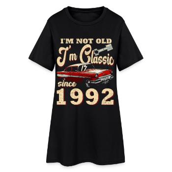 Voiture classique de 1992 pas vieille - Robe T-shirt Femme - noir - Devant