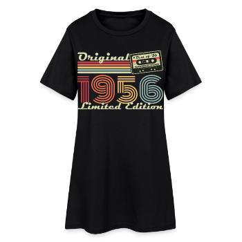 Original 1956 Jahrgang Vintage Geburtstag Retro - Frauen T-Shirt-Kleid - Schwarz - Vorne