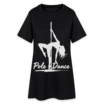 Pole Dance Poledancerin Silhouette Geschenk - Frauen T-Shirt-Kleid - Schwarz - Vorne