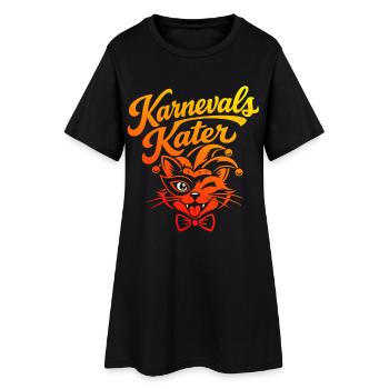 Costume de carnaval de chat - Robe T-shirt Femme - noir - Devant