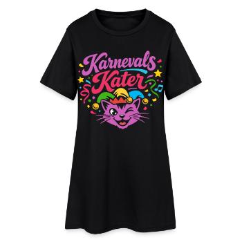 Costume de carnaval de chat - Robe T-shirt Femme - noir - Devant