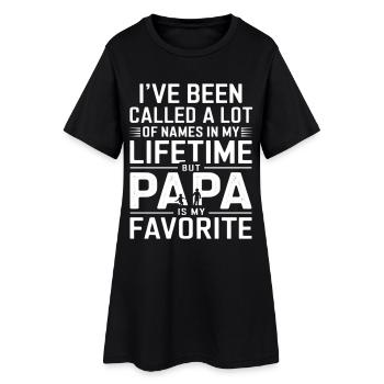 Papa est mon préféré - Robe T-shirt Femme - noir - Devant
