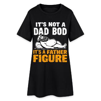Vaterfigur Dad Bod Witz - Frauen T-Shirt-Kleid - Schwarz - Vorne