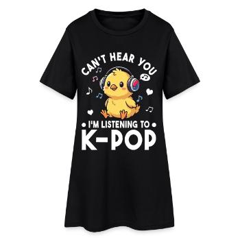 K-Pop Chick – Déclaration de fan de Sweet Music - Robe T-shirt Femme - noir - Devant