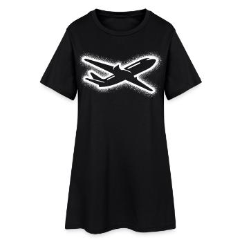 Airplane Aviator Men's Boys Pilot - Women’s T-Shirt Dress - black - Front