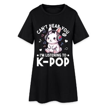 K-Pop Bunny – Déclaration de fan de Sweet Music - Robe T-shirt Femme - noir - Devant