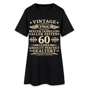 60 ans parfaitement vieilli Millésime 1966 - Robe T-shirt Femme - noir - Devant