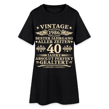 40 ans parfaitement maturé millésime 1986 - Robe T-shirt Femme - noir - Devant