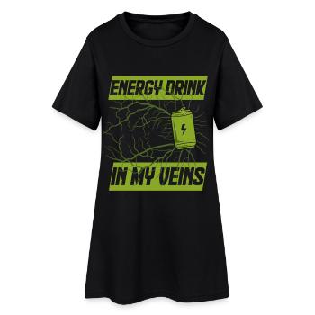 Boisson énergisante dans mes veines - Robe T-shirt Femme - noir - Devant