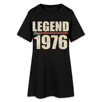 Anniversaire 1976 | Légende depuis 1976 - Robe T-shirt Femme - noir - Devant